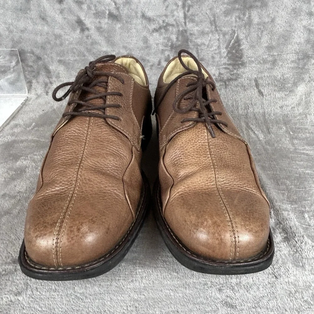 Studio Belvedere Baybridge Derby‎ Shoes Mens 10 EEE Brown Leather Work Casual